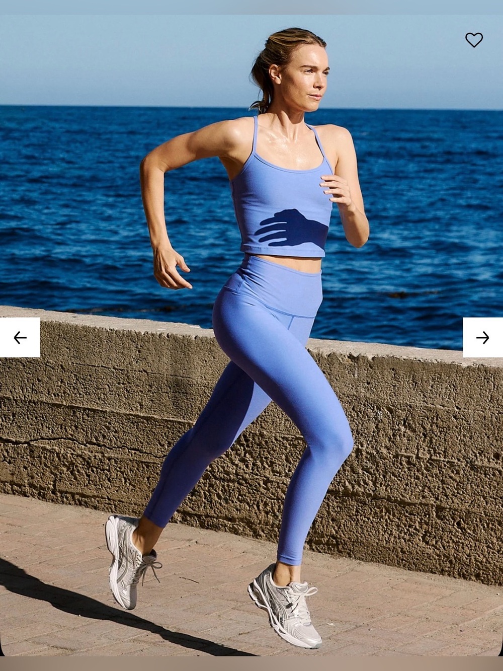 NWT Beyond Yoga Set Wild Flower Blue Heather: Midi Leggings & Cropped Tank Small - Picture 2 of 15